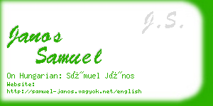 janos samuel business card